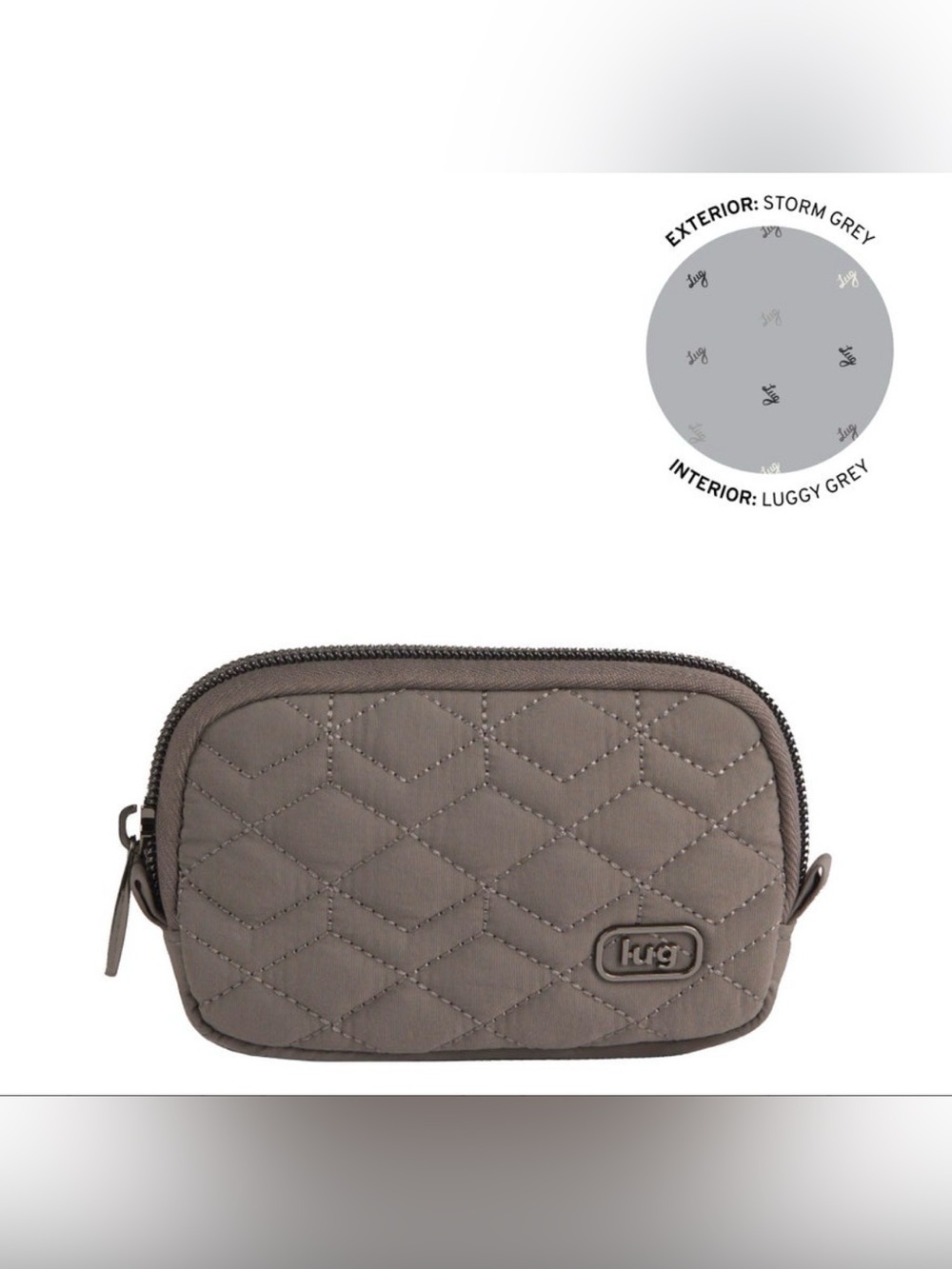 Lug Storm Grey Barrel Quilted Wallet